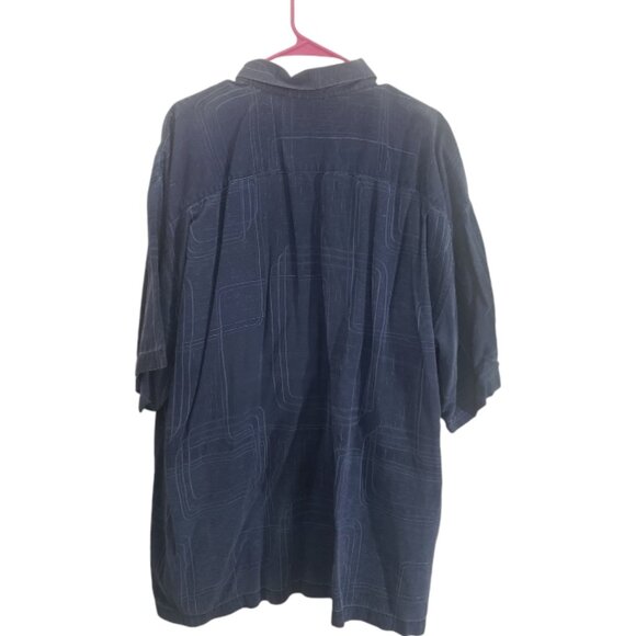 CT1872 Tommy Bahama Blue 100% Silk Shirt XXL - Picture 3 of 3